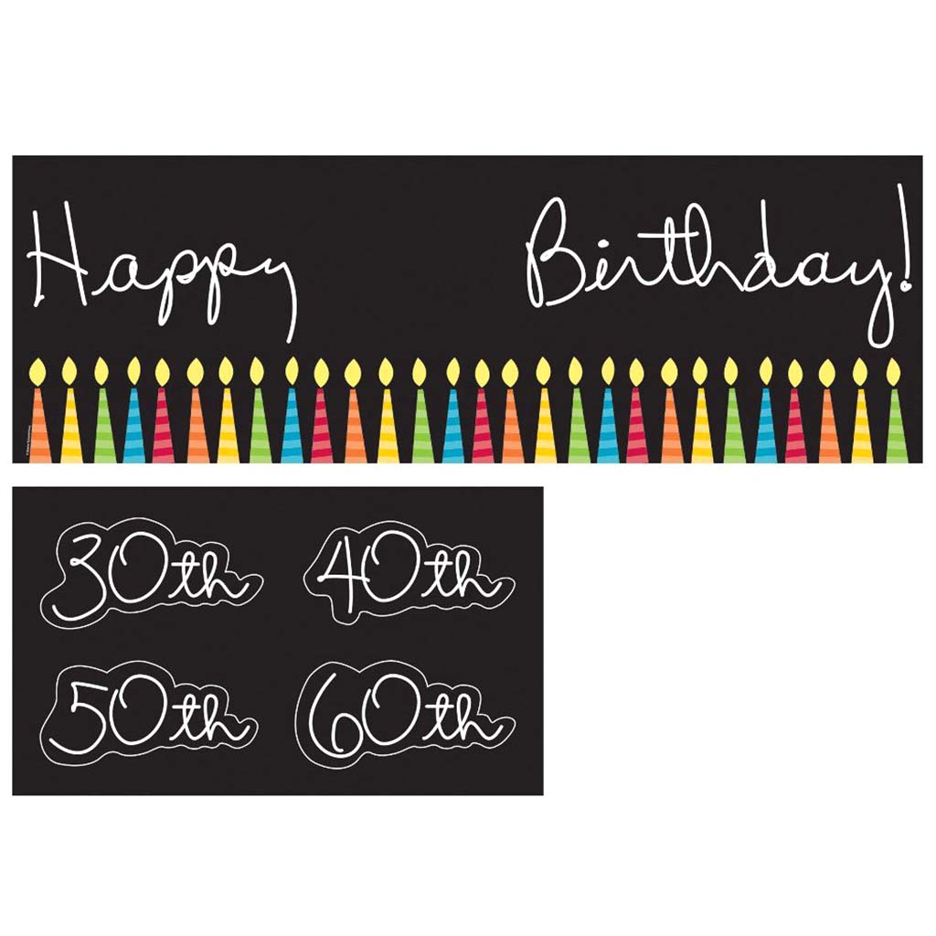 Great Birthday Giant Party Banner With Stickers