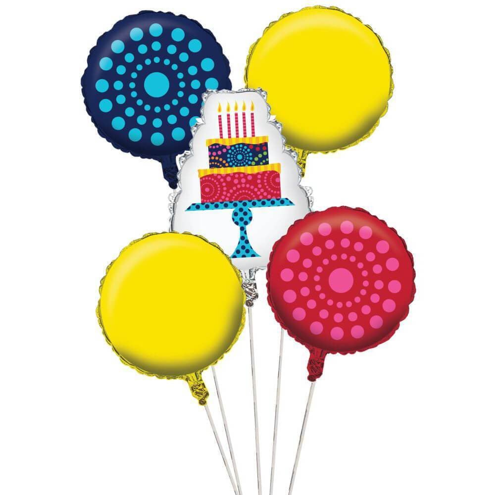 Birthday Cake Stand Balloon Bouquet 