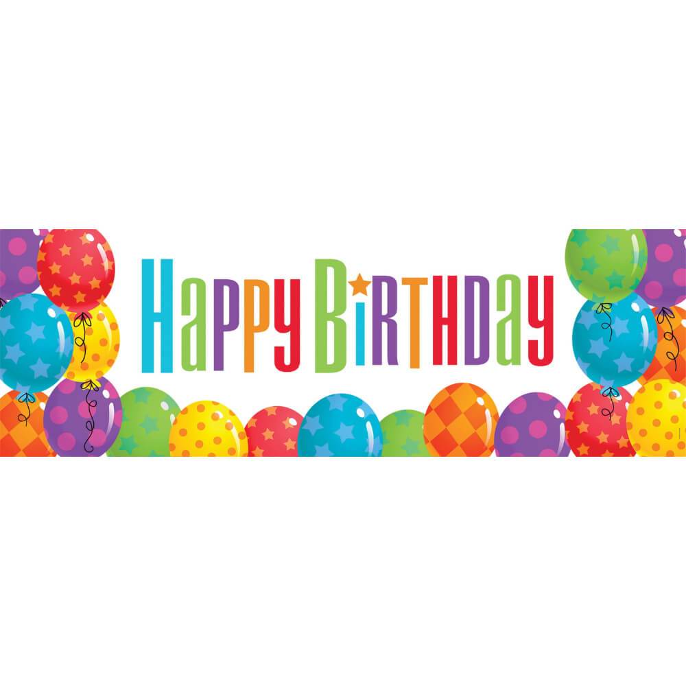 Happy Birthday Balloon Patterns, Party Banner 60in 