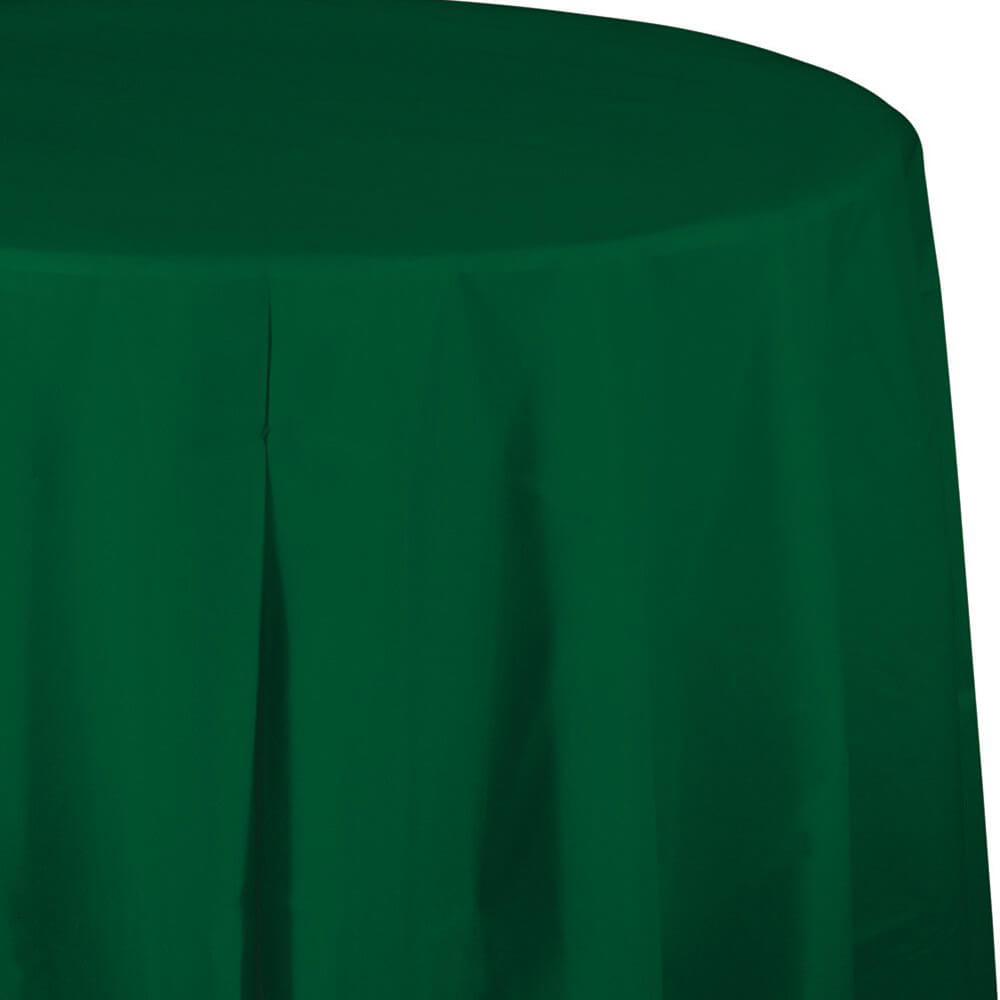 Hunter Green 82in Plastic Tablecover 