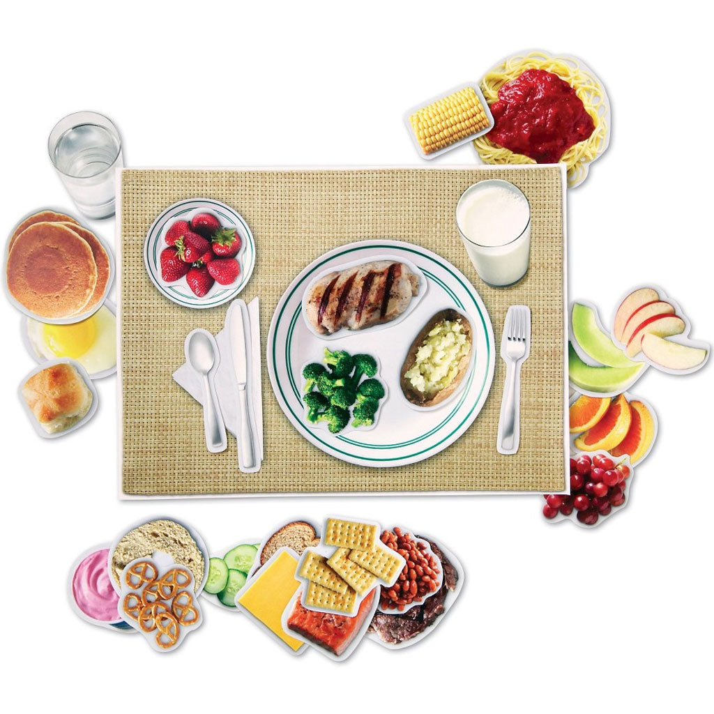 Magnetic Healthy Foods 34 Pieces with Placemat