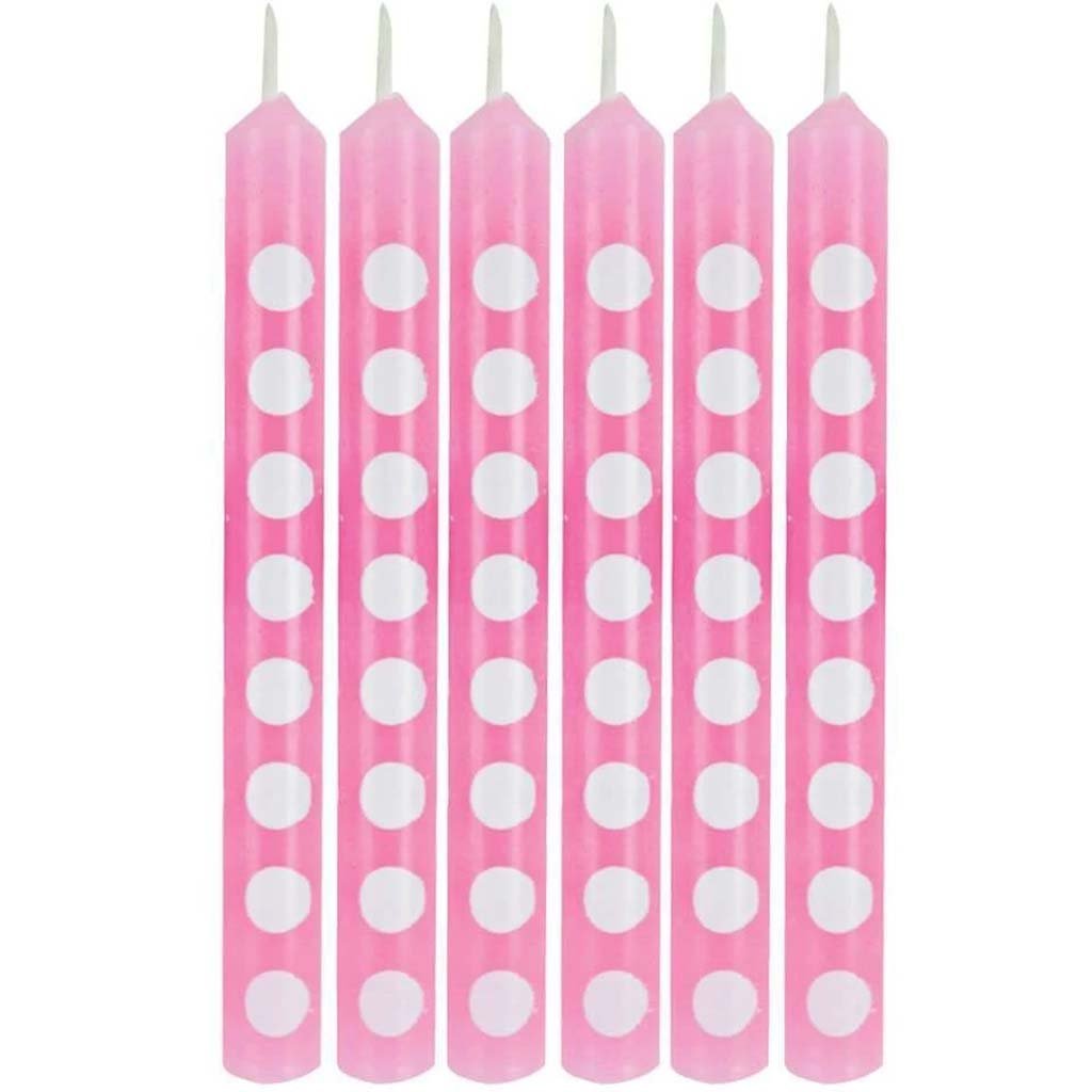 Candles Candy Pink Dots 