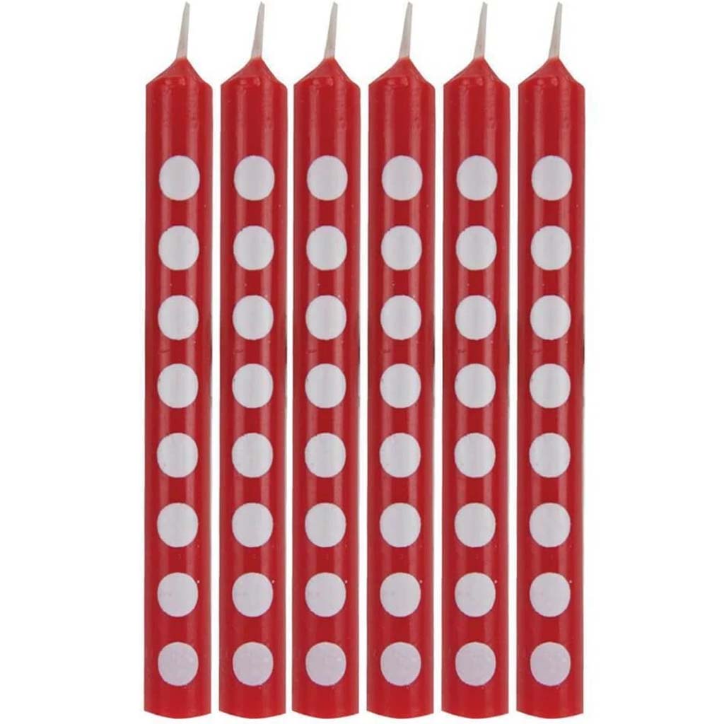 Candles Classic Red Dots 