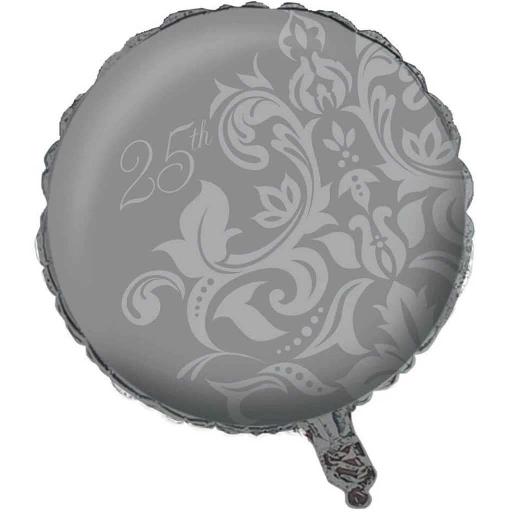 Silver Anniversary, Foil Balloon 18in 