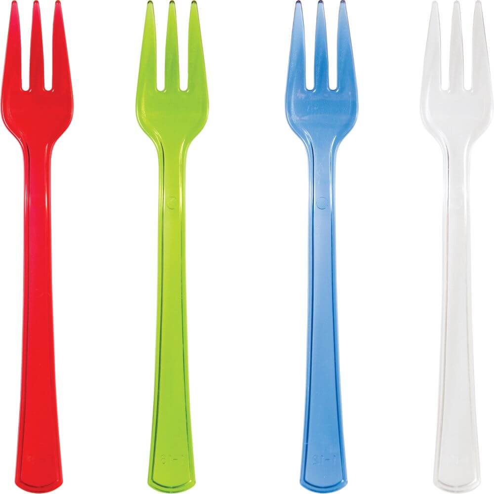 Trendware Forks Assorted Translucent 24Ct 