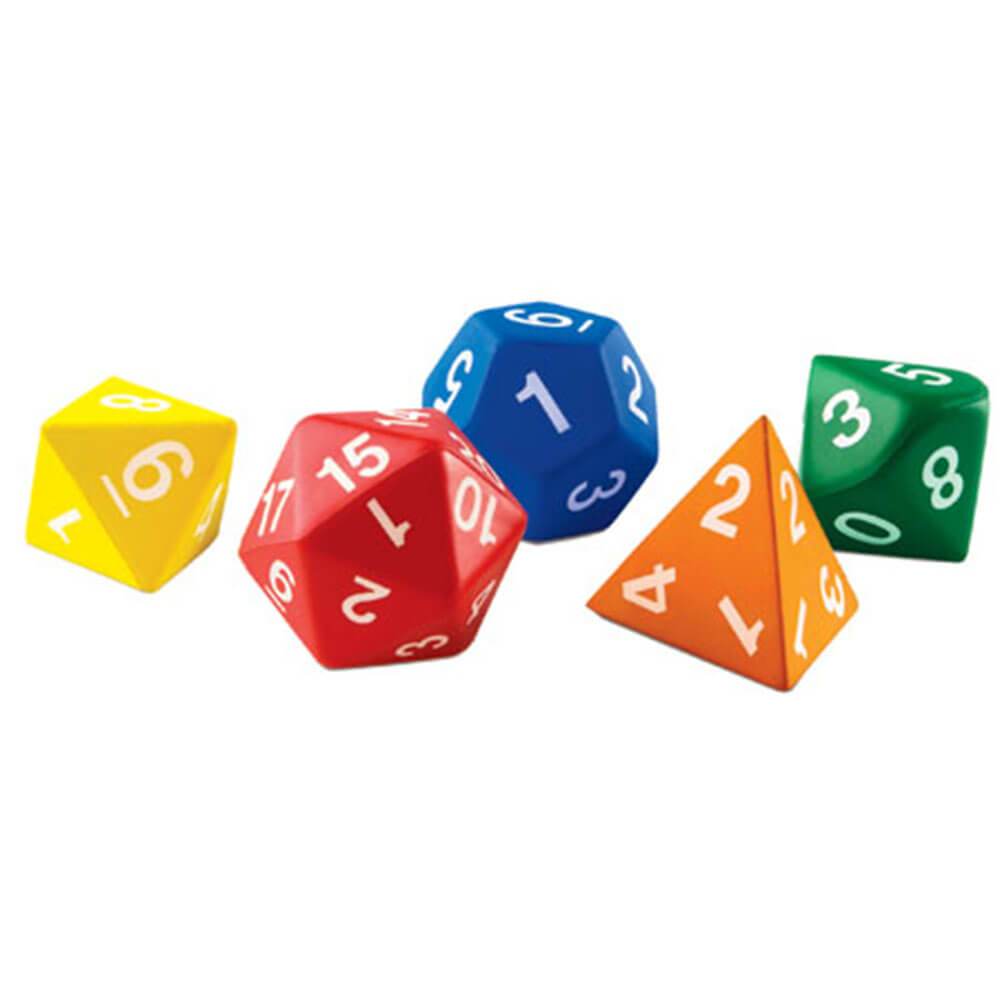 Jumbo Foam Polyhedral Dice 