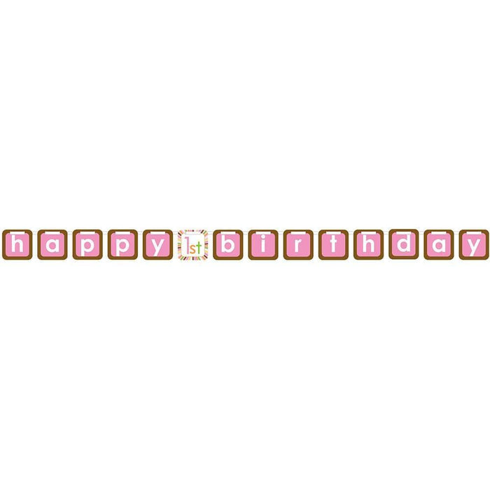 Sweet At One Girl Felt Banner 
