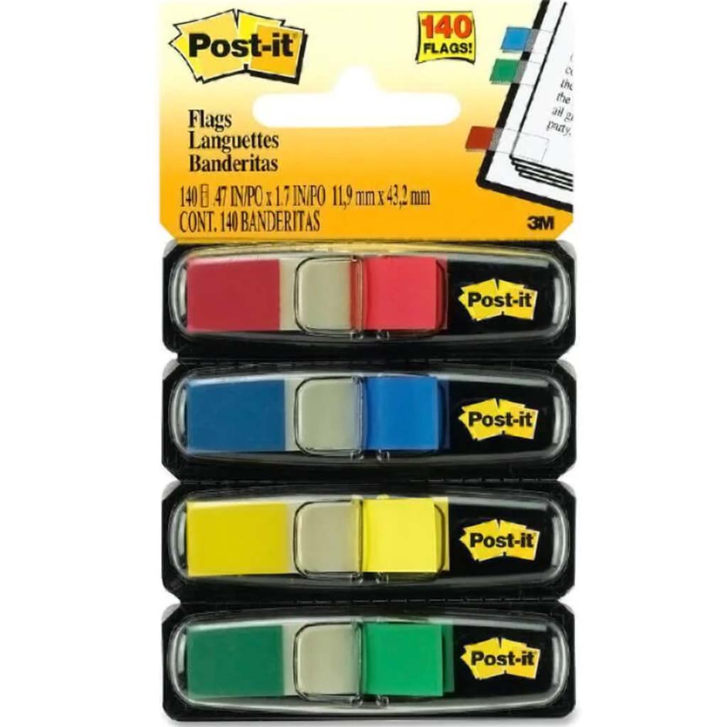 Post It Flags with Dispenser Size 4pk 