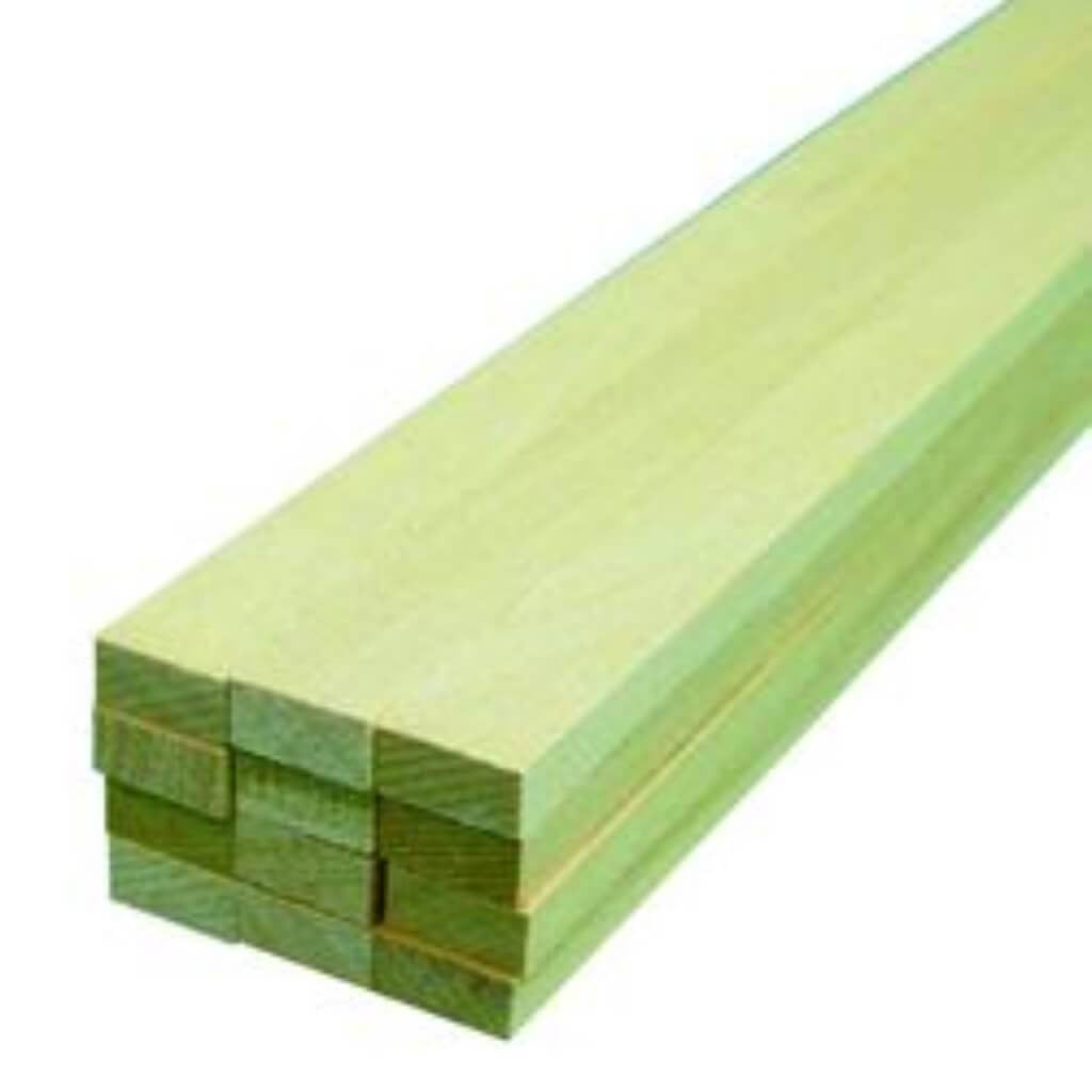 BASSWOOD 1/4 X 1/2 X 24 