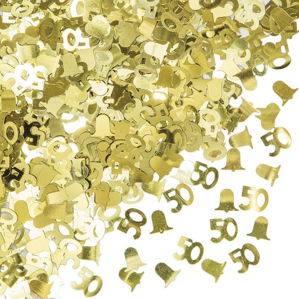 50th Anniversary Gold, Foil Confetti 