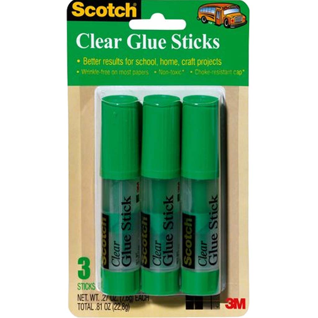 Scotch Glue Sticks .27oz 3pcs