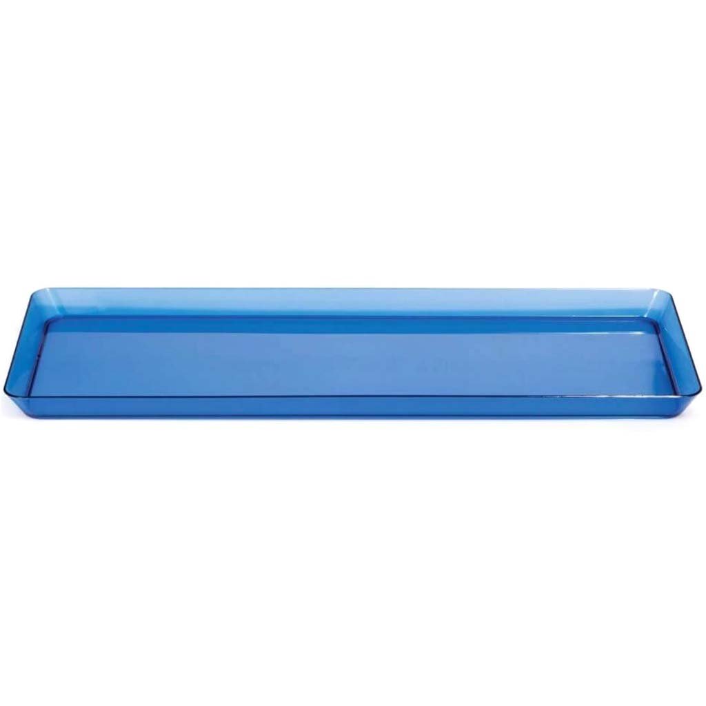 Trendware Translucent Tray 6in x 15.5in, Blue 