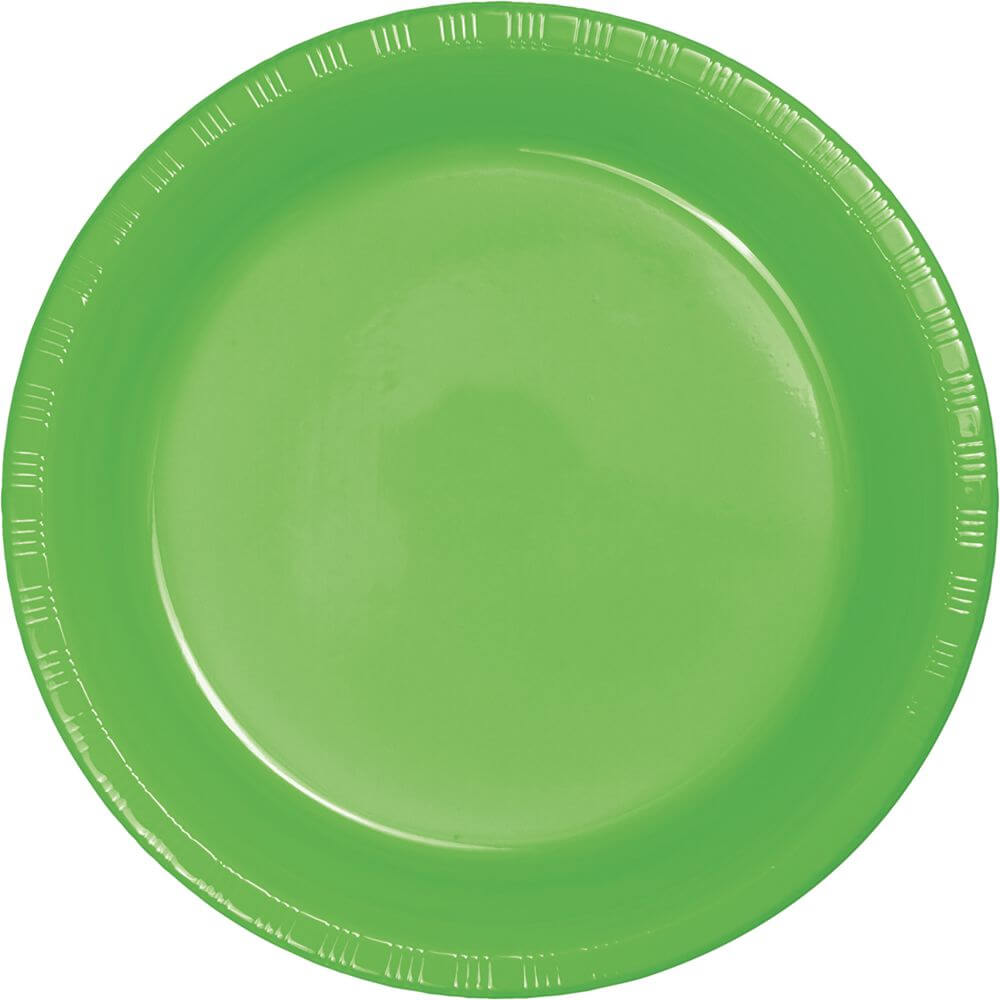 Citrus Green Plastic Lunch Plates 7in 20ct 