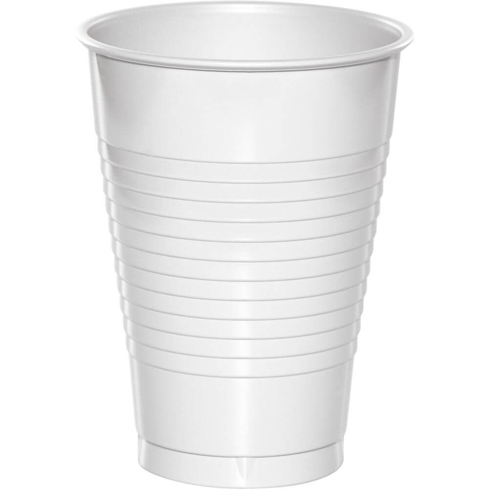 White Plastic Cups 12oz 20ct 