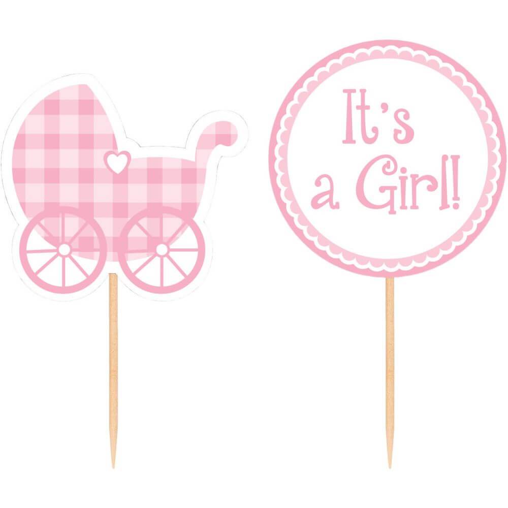 Baby Girl Cupcake Picks 