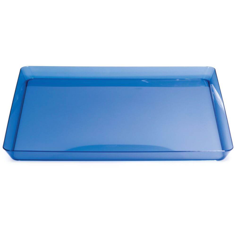 Translucent Plastic Tray 11.5in, Blue 