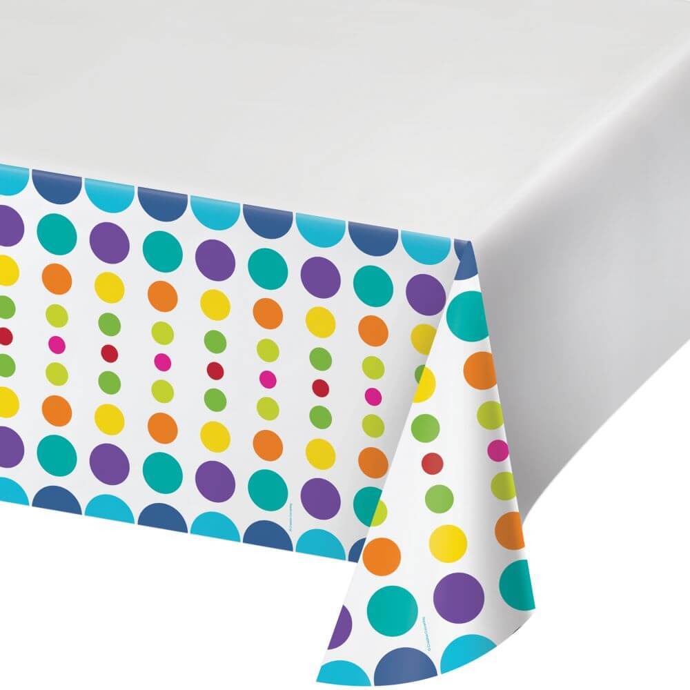 Plastic Tablecover Birthday Pop 54X108In 