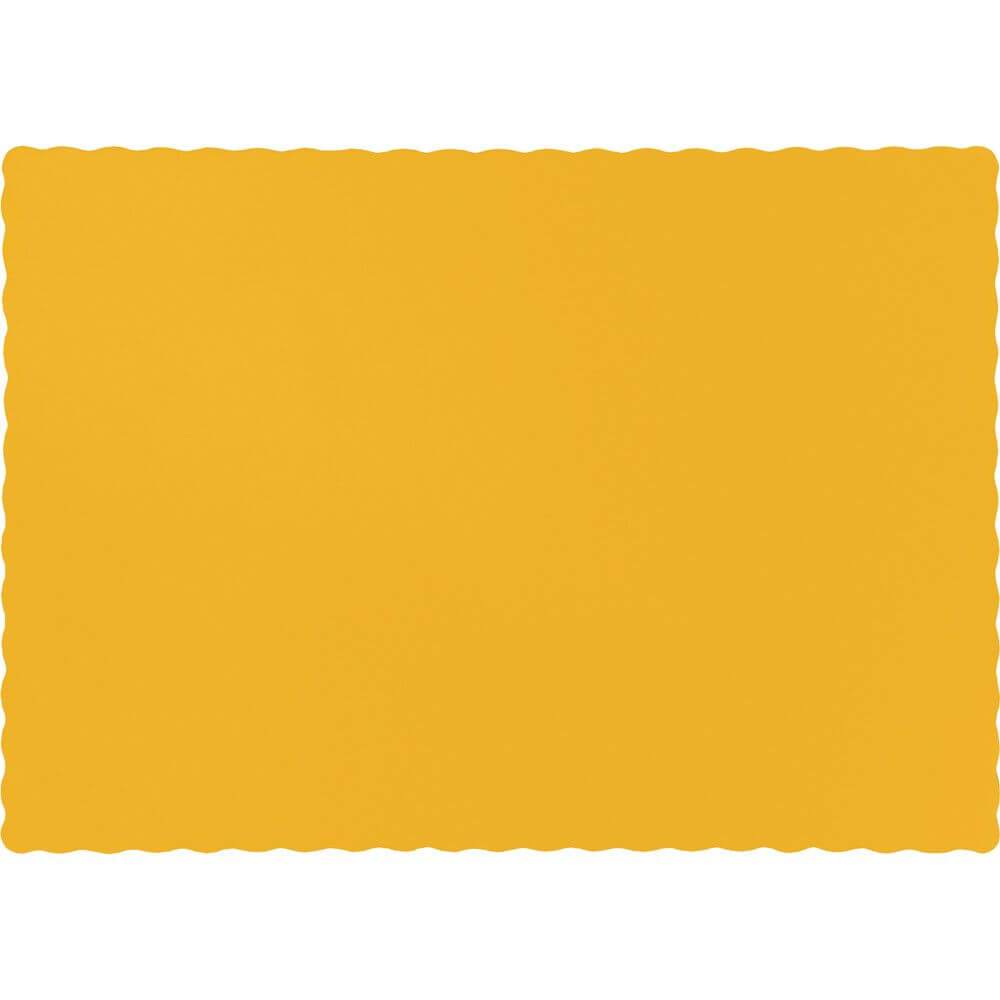 Paper Placemats 14in 50ct, School Bus Yellow 