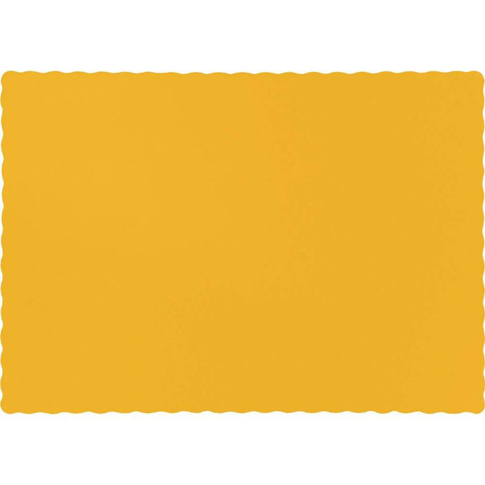 Paper Placemats 14in 50ct, School Bus Yellow 
