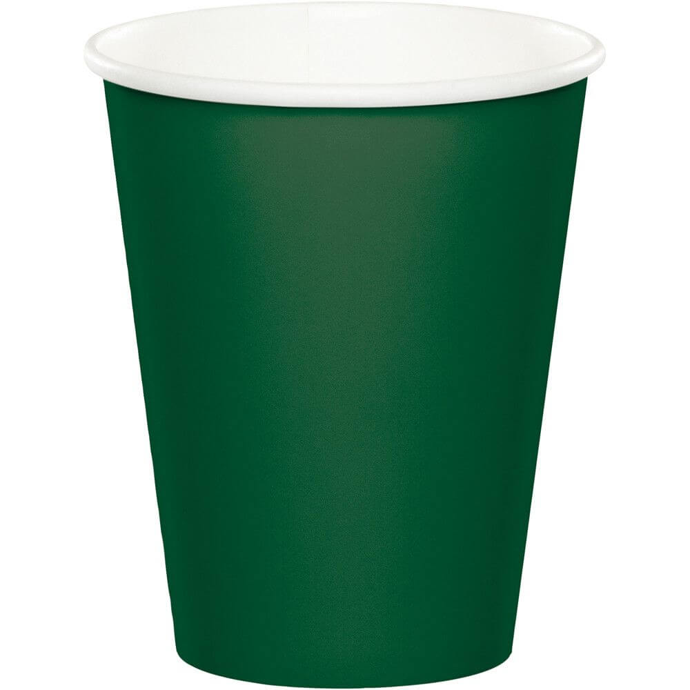 Hunter Green Hot and Cold Cups 9oz 24ct 