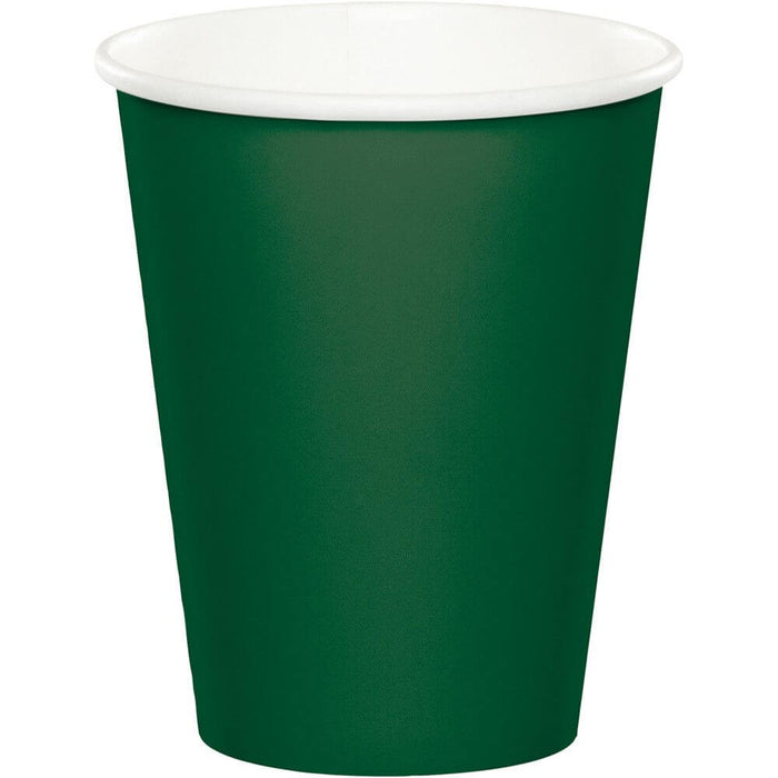 Hunter Green Hot and Cold Cups 9oz 24ct 