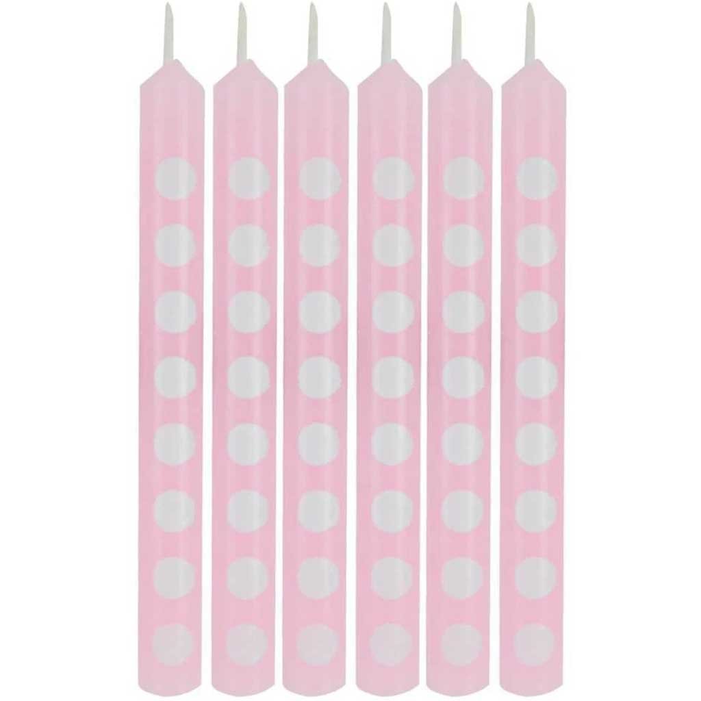 Polka Dots Candle, Classic Pink 