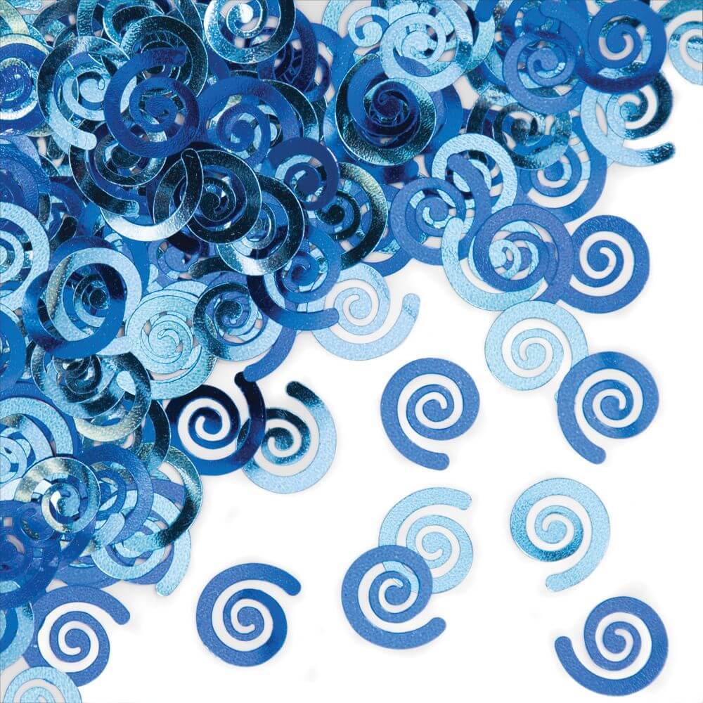 Swirls True Blue, Foil Confetti 