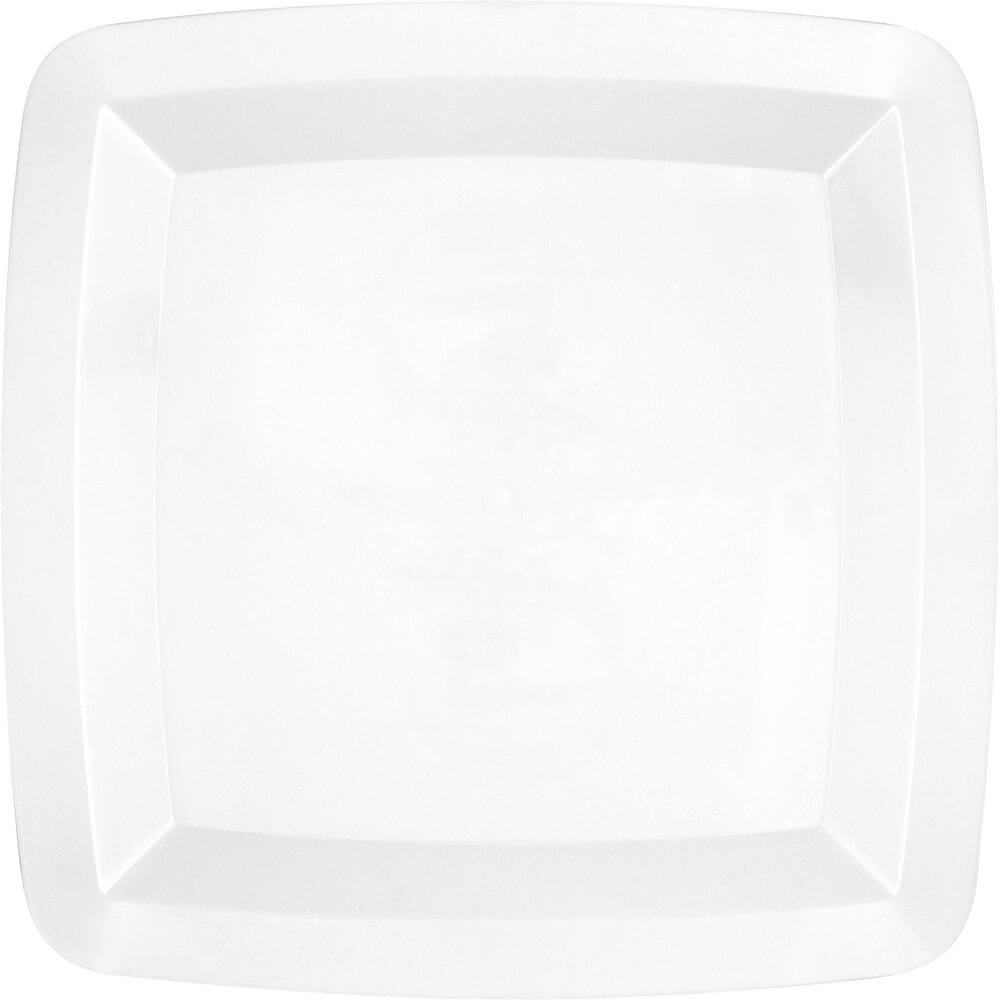 White Plastic Plates Square 8ct 10in, 