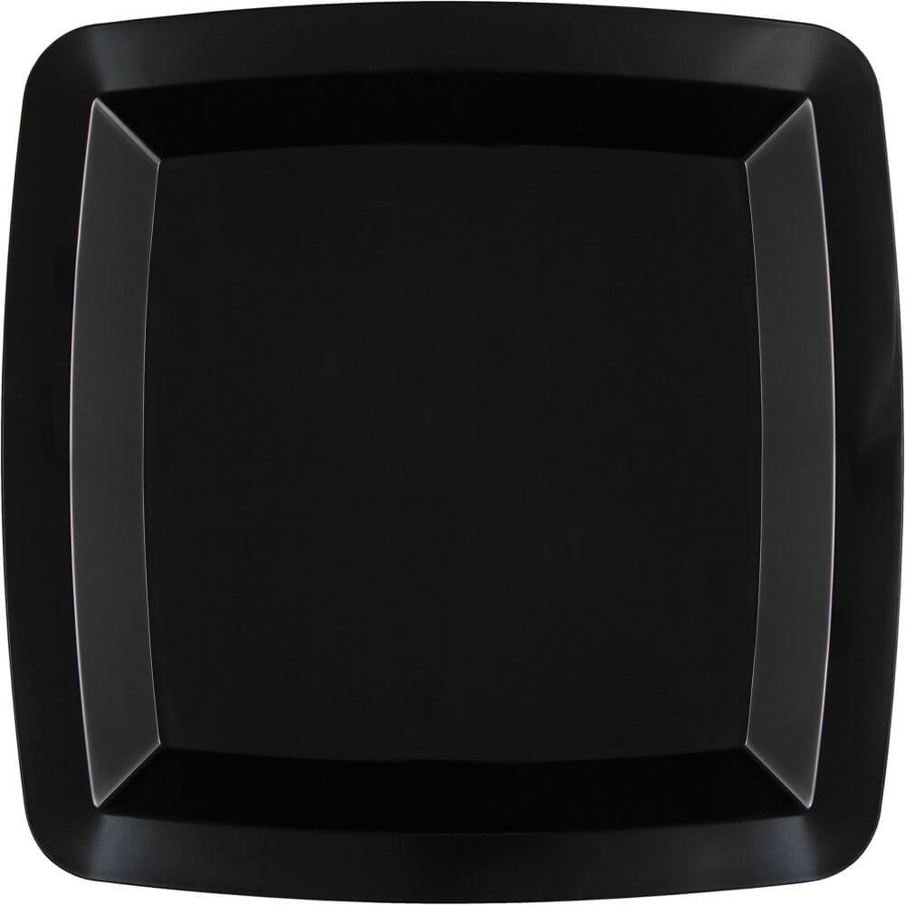 Black Velvet, Plastic Plates Square 8ct 10in 