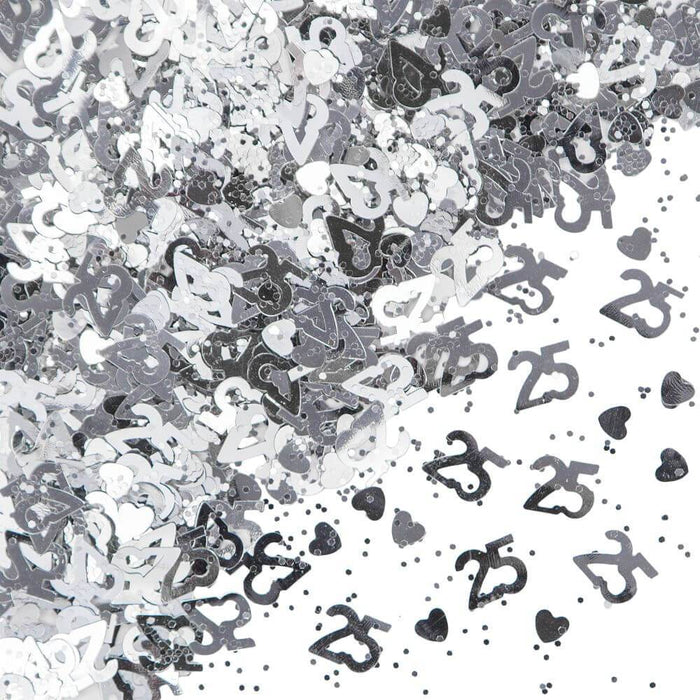 25th Anniversary Silver, Foil Confetti 