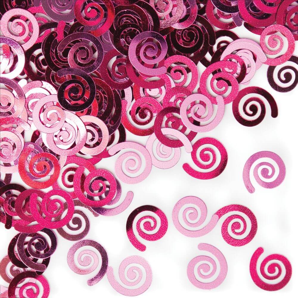 Swirls Candy Pink, Foil Confetti 