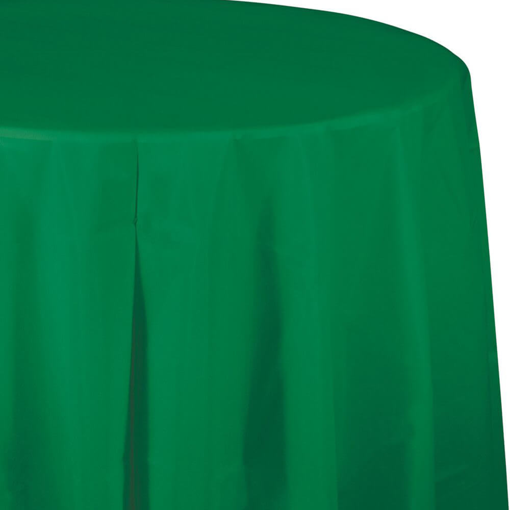 Emerald Green Plastic Tablecover 82 in 