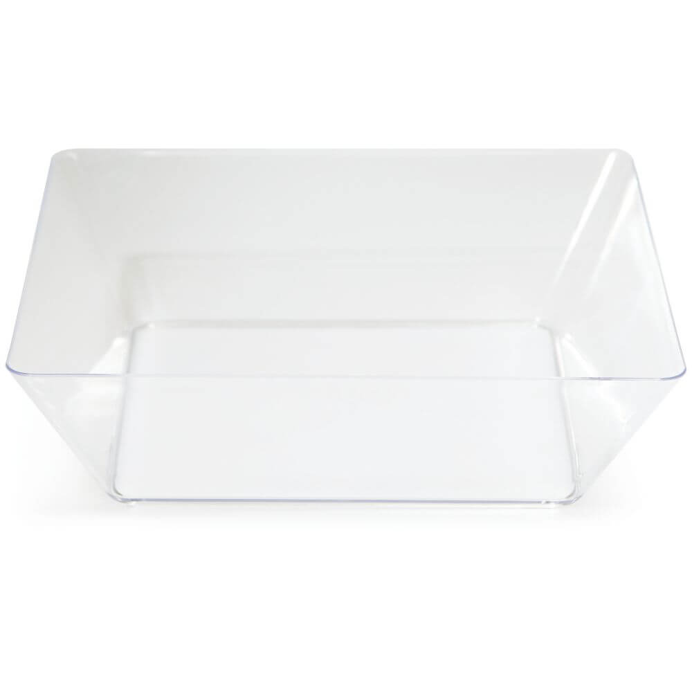 Square Plastic Bowl 11in, Clear 