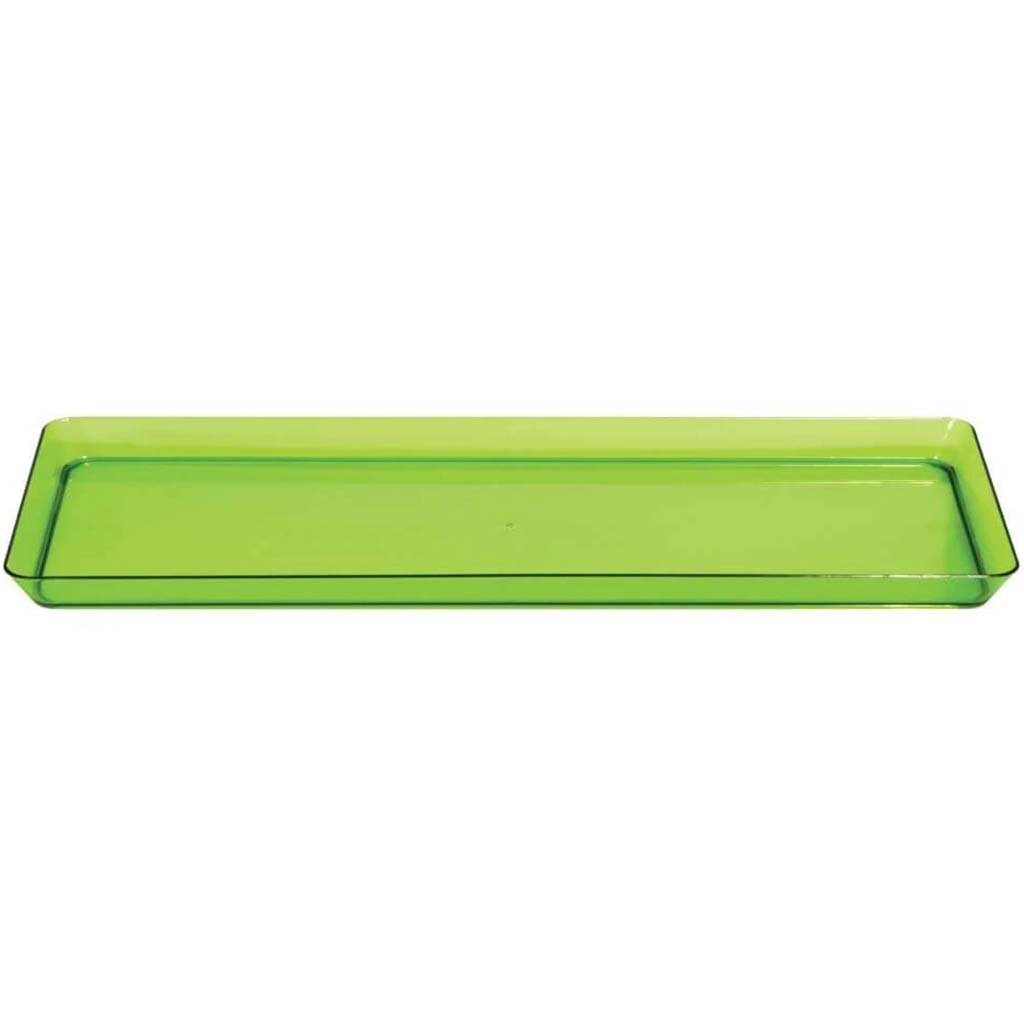 Trendware Translucent Tray 6in x 15.5in, Green 