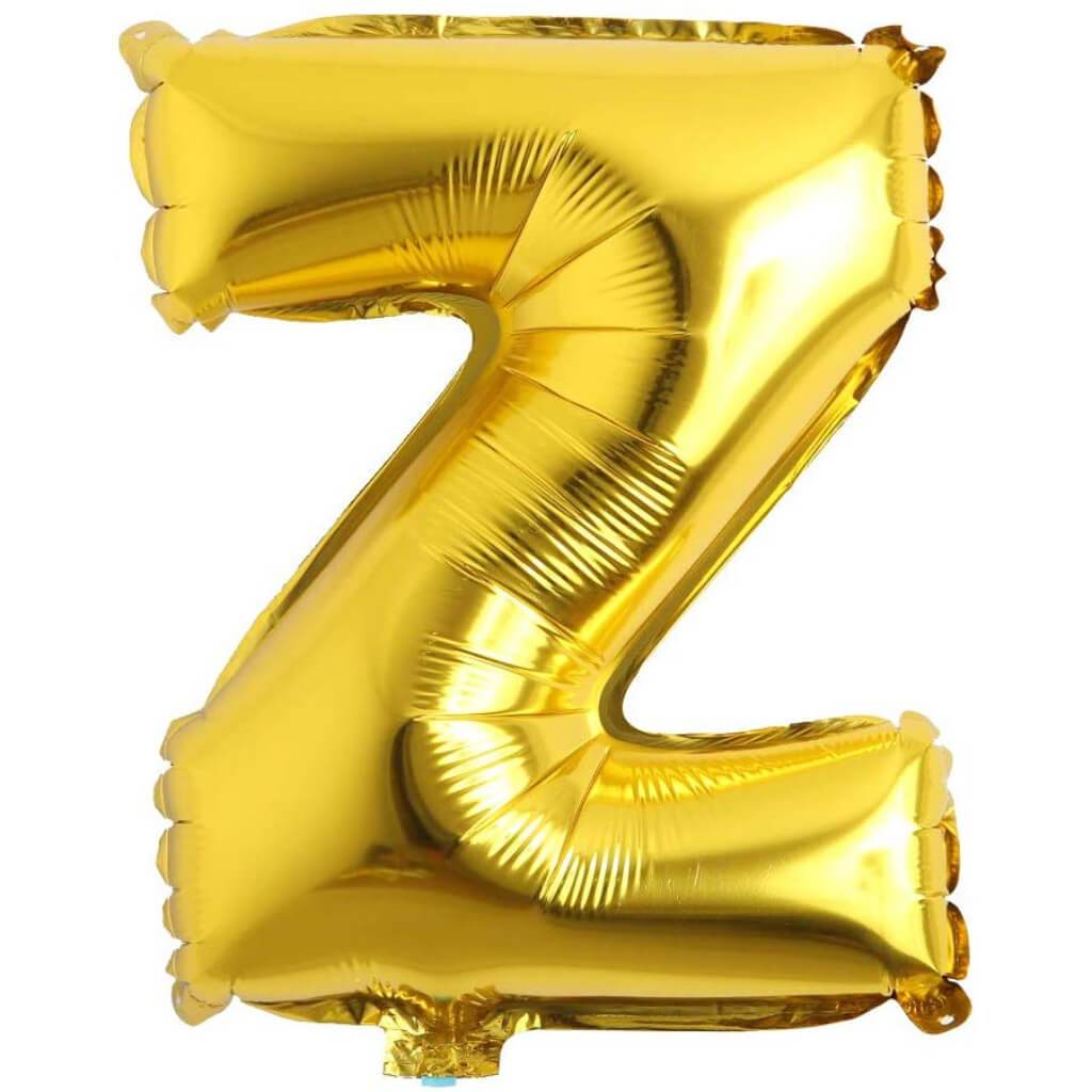 Foil Balloon Letter Z  16in Gold