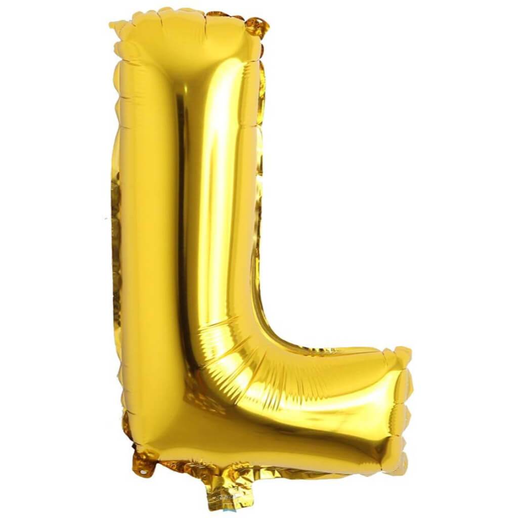 Foil Balloon Letter L  16in Gold