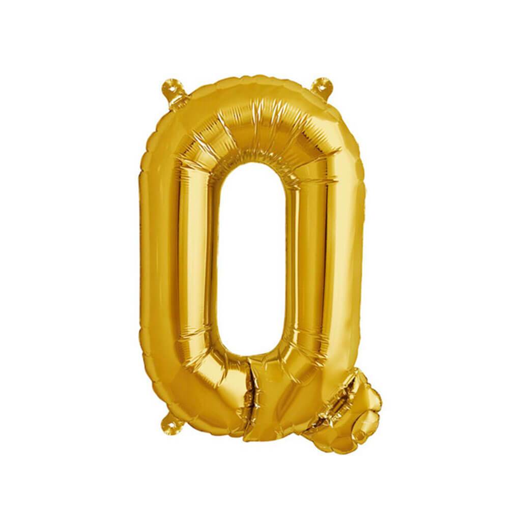 Letter Q Gold Foil Balloon, 16in