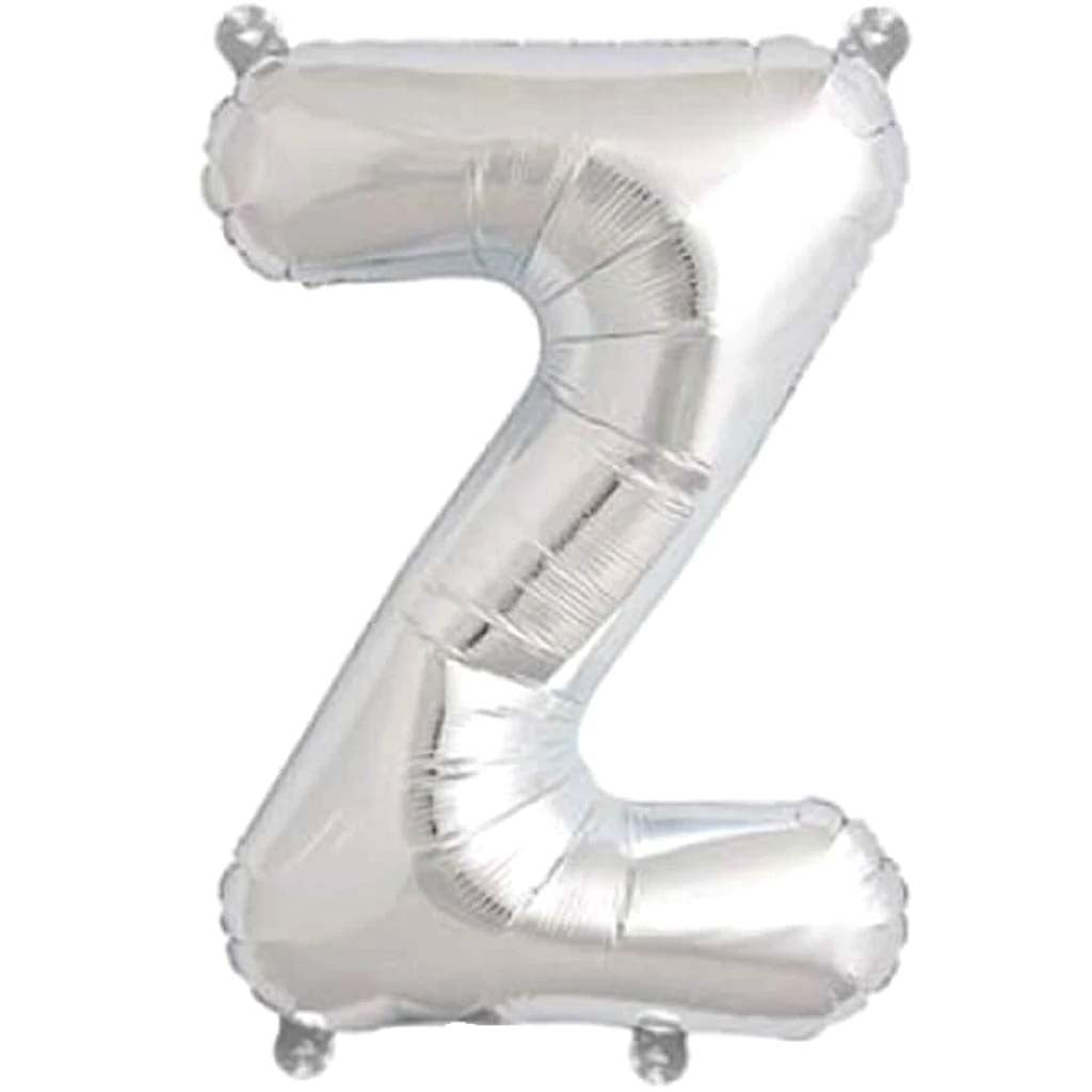 Foil Balloon Letter Z 16in Silver