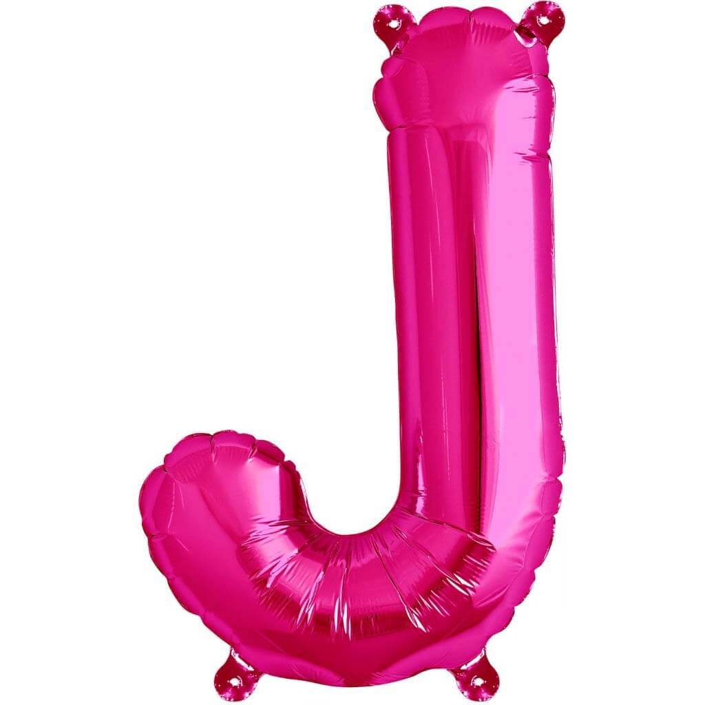 Foil Balloon Letter J  16in Magenta