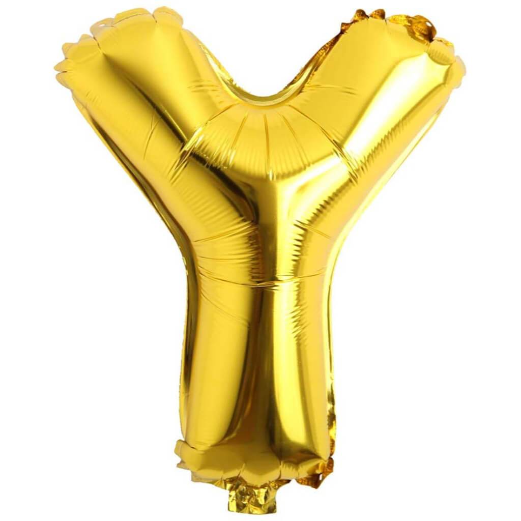 Foil Balloon Letter Y  16in Gold