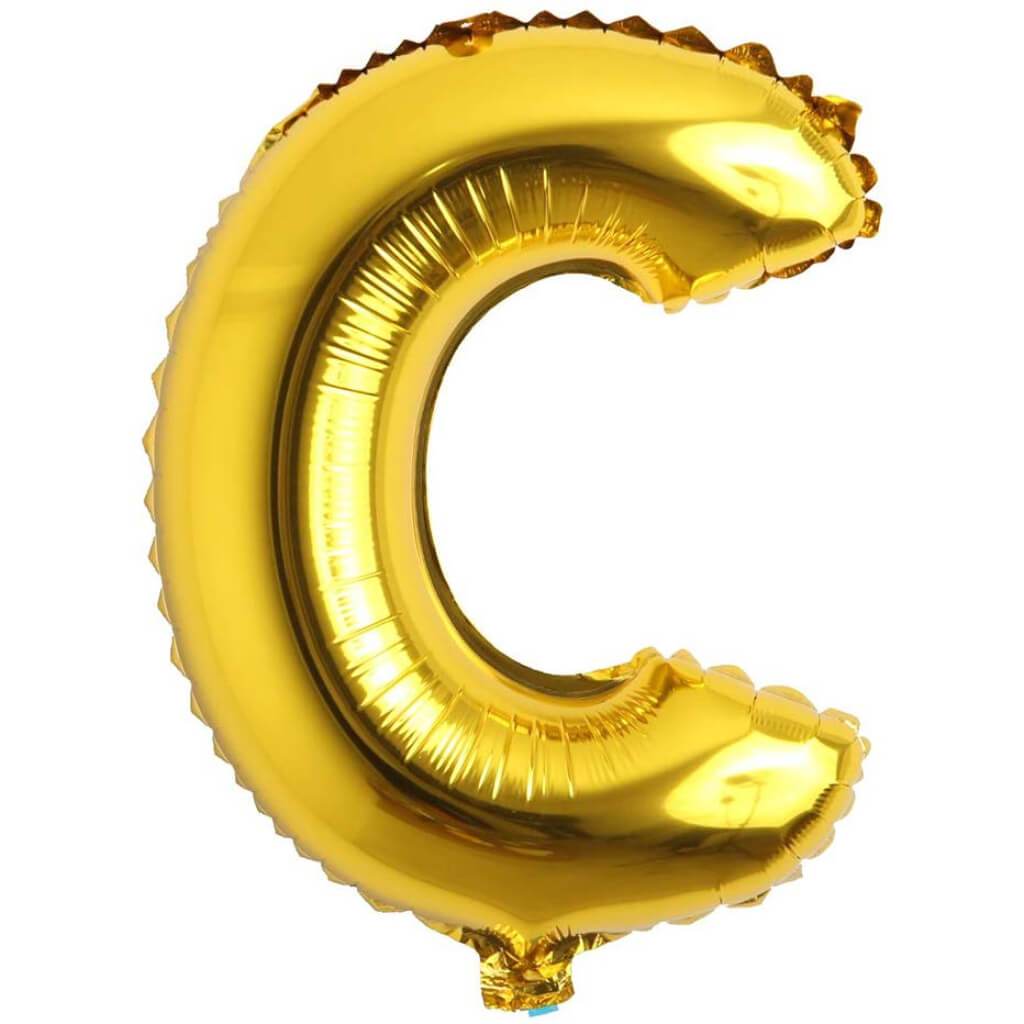 Foil Balloon Letter C  16in Gold