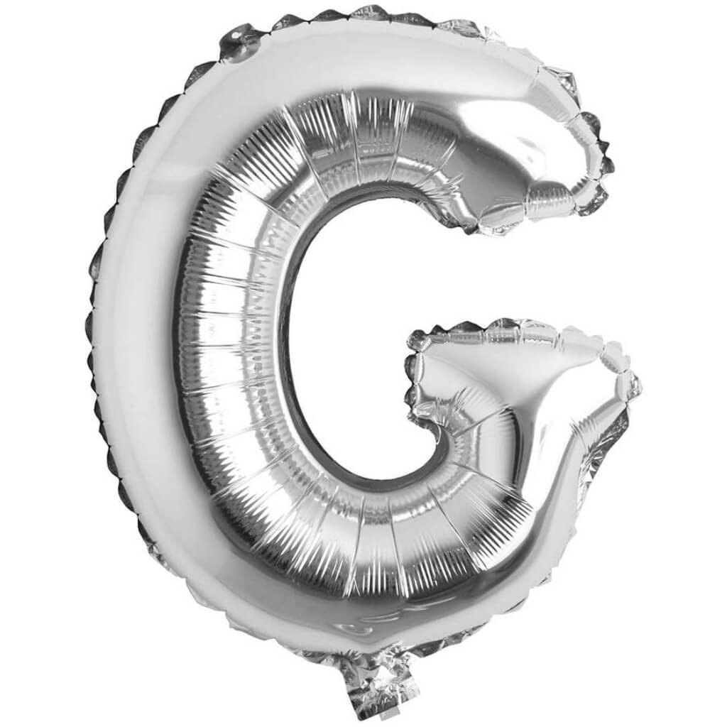 Foil Balloon Letter G  16in Silver