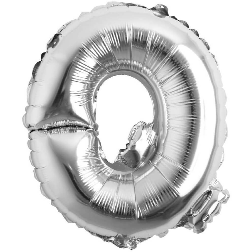 Foil Balloon Letter Q  16in Silver