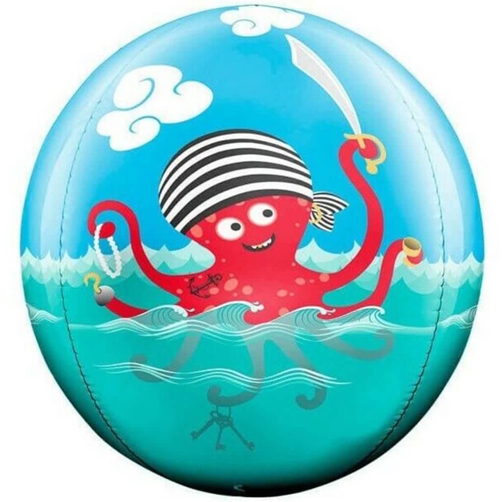 Pirate Sphere Helium Foil Balloon, 17in