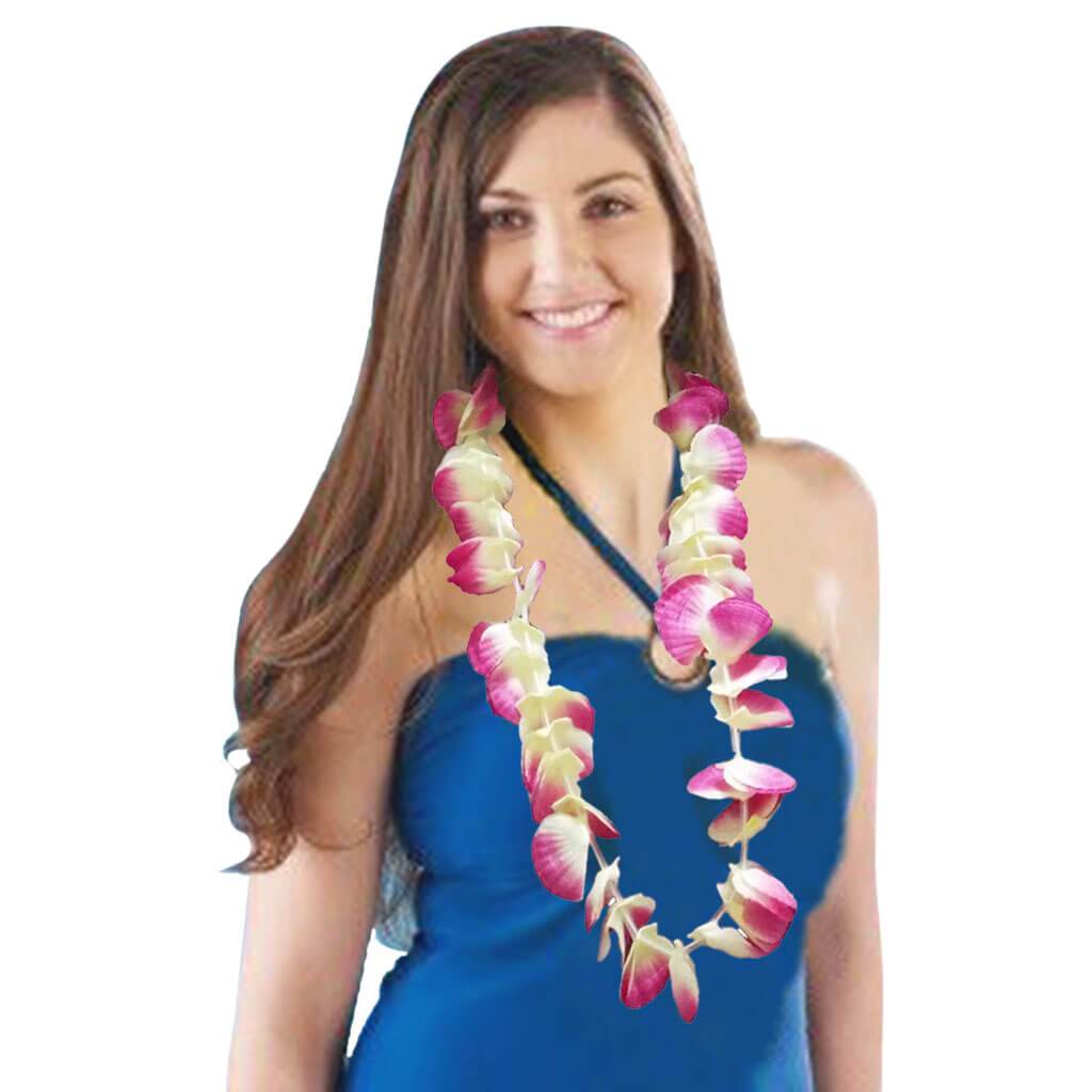 Clam Shell Lei Purple