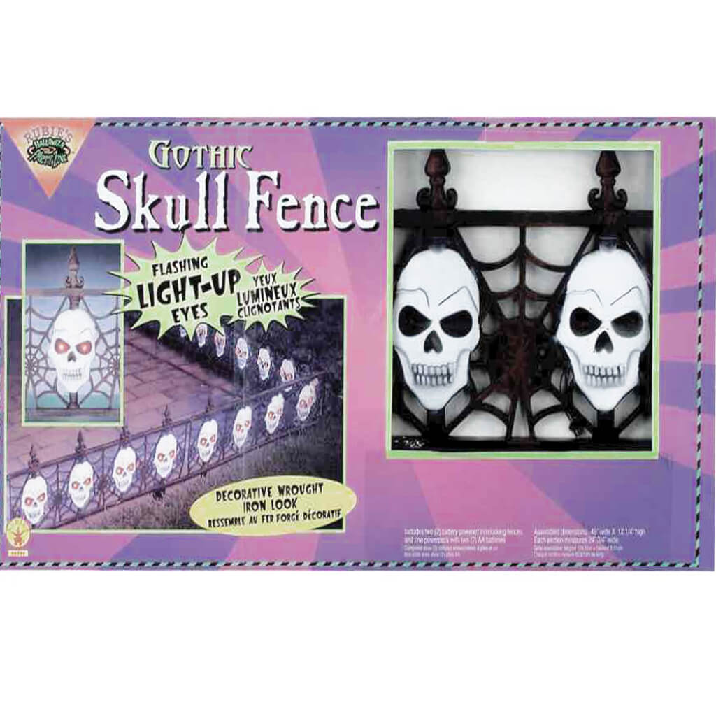 Light Up Gothic Skull Fence