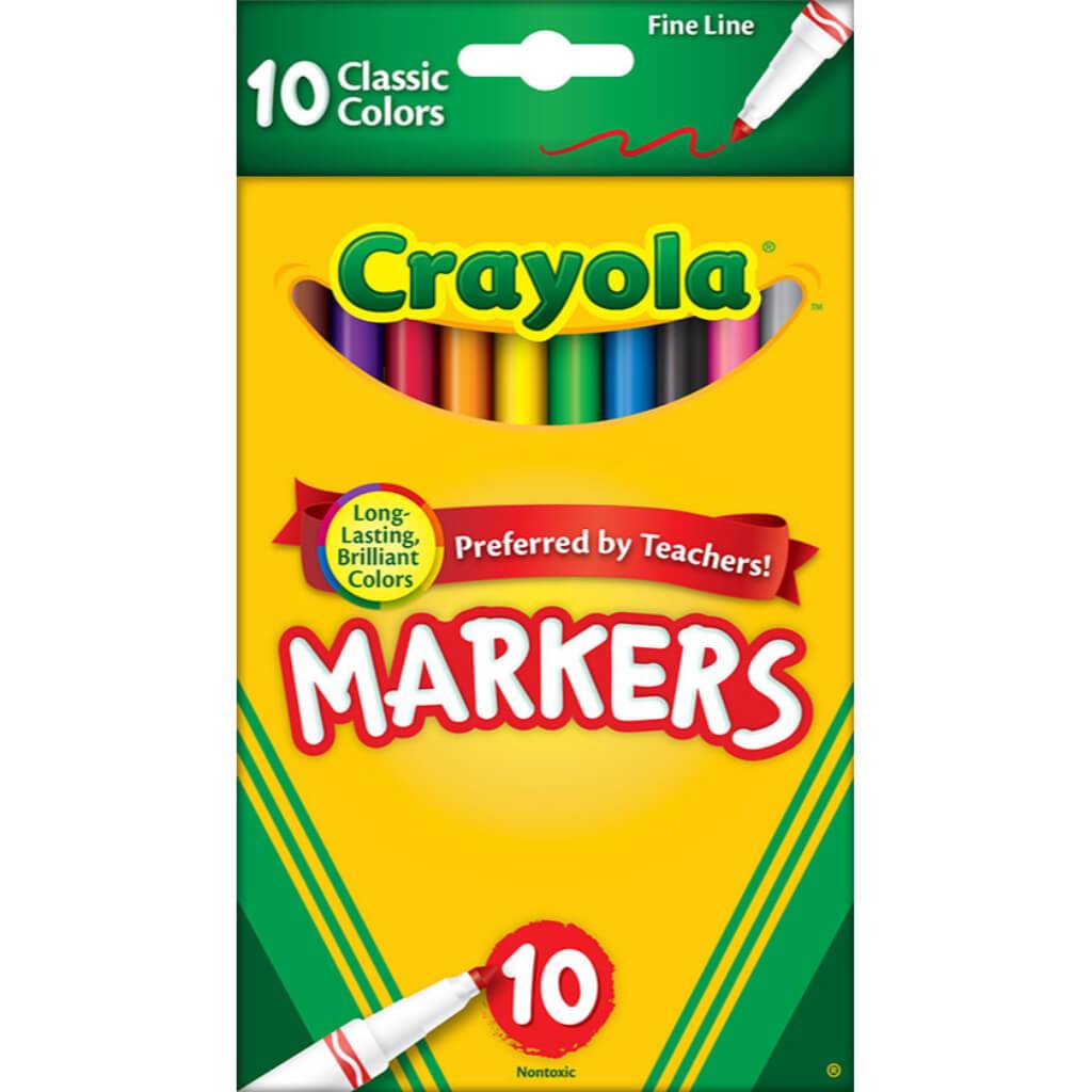 Crayola Markers - 12-Ct. Contemporary Colors Fine Line Adult