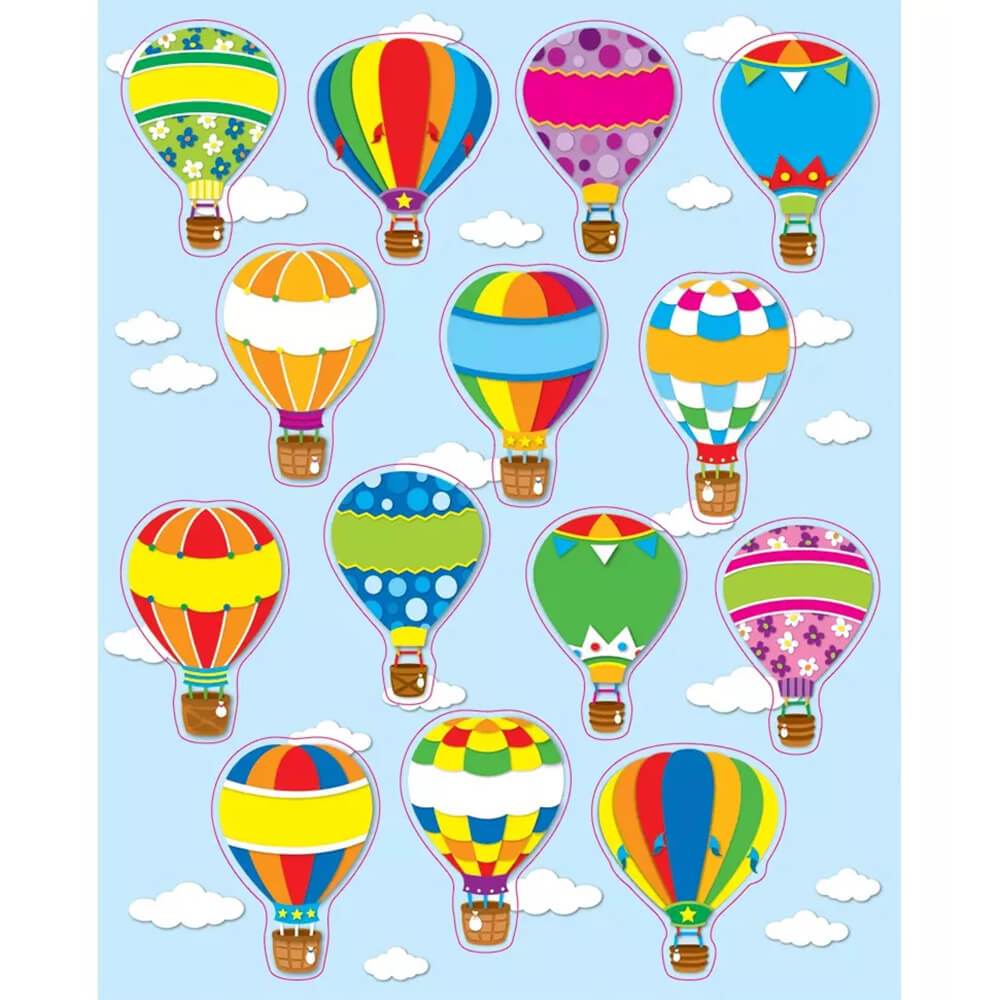 Hot Air Balloons Shape Stickers 