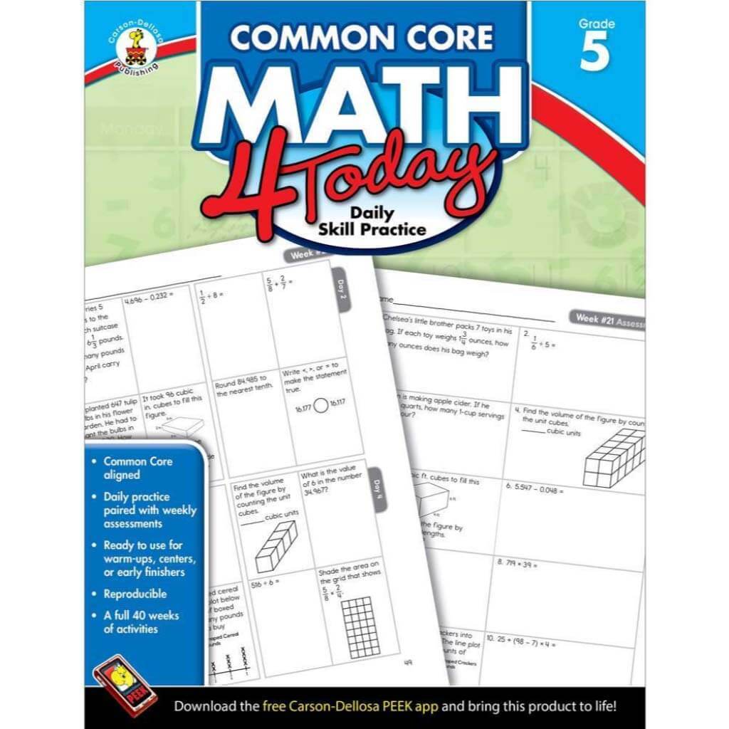 Common Core Math 4 Today Workbook Grade 5 