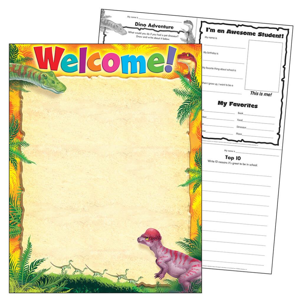 Welcome Discovering Dinosaurs Learning Chart 